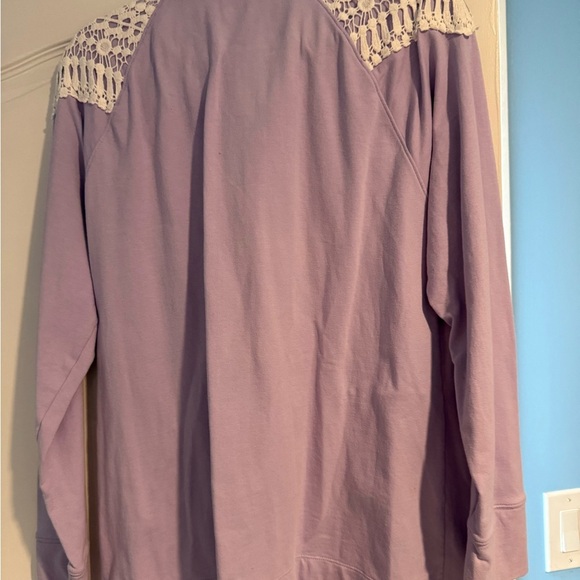 LILLY PULITZER SzXL SKIPPER POPOVER LONG SLEEVE ZIP TOP LILAC VERBENA - Picture 2 of 4